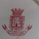 Plat en porcelaine opaque de Gien service Chardons