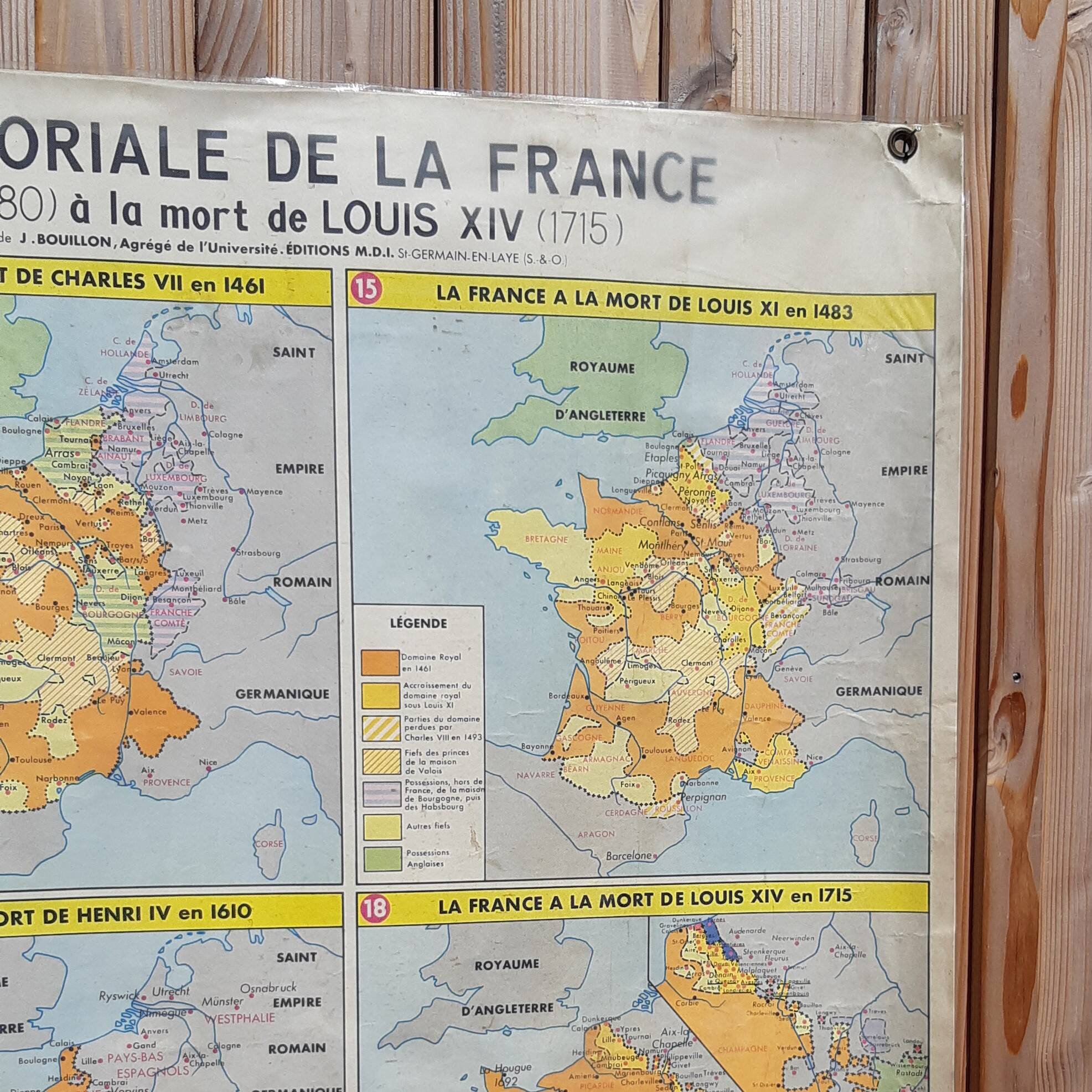 MDI school map "The territorial formation of France"
