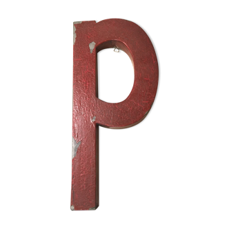 Old letter to ensign in zinc D or P 25 cm