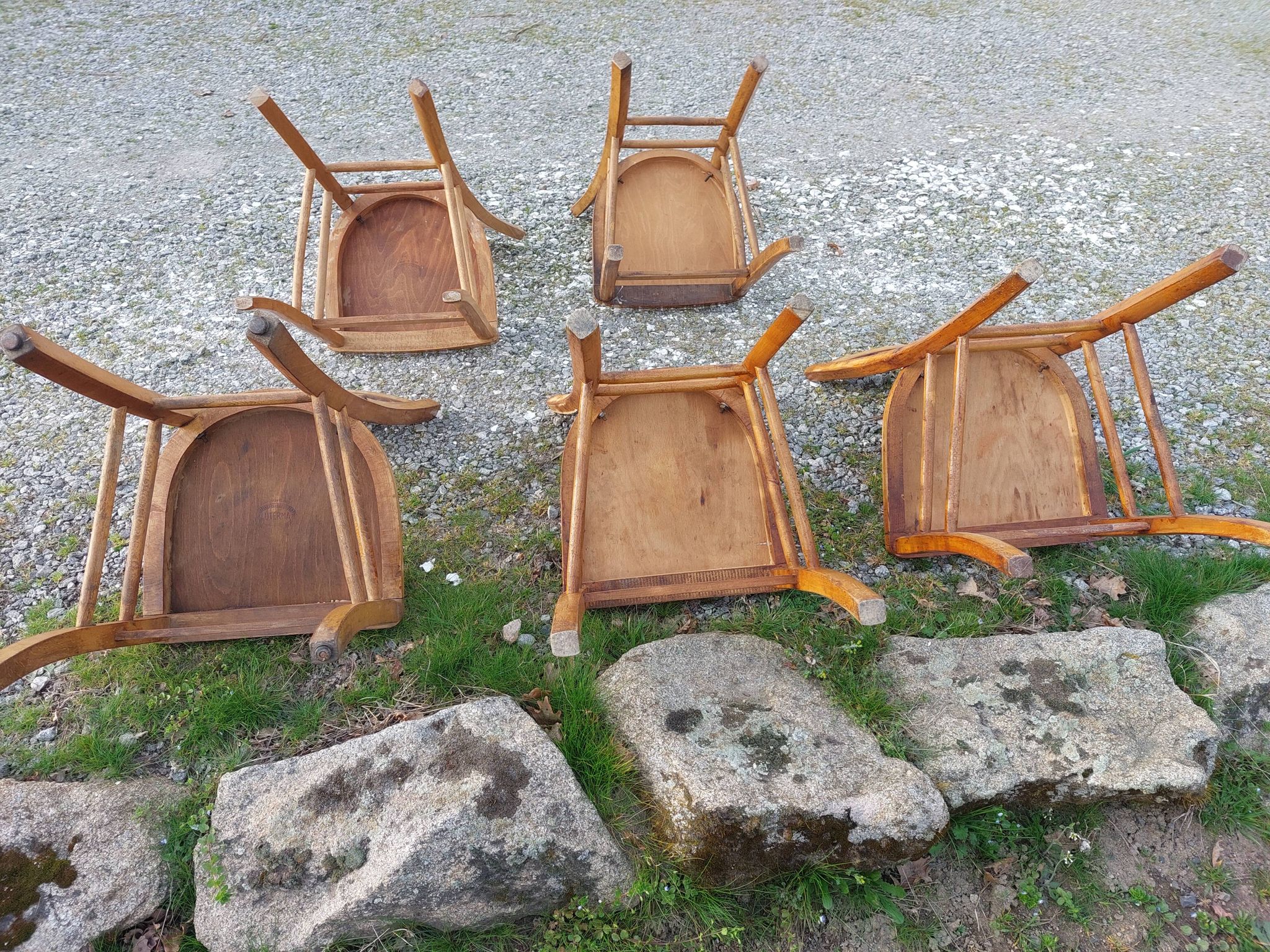5 bistro chairs, brand Luterma France