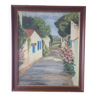 Painting of houses in the South of France