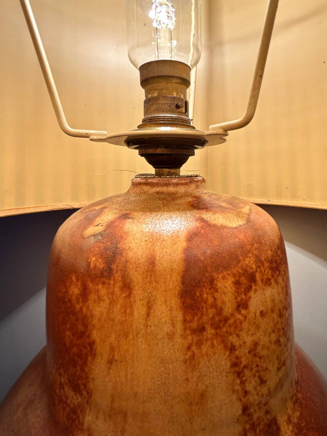 Large sandstone lamp from the 60s