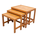 Solid Pine nesting tables Design Kurt Østervig 1960s Denmark