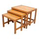 Solid Pine nesting tables Design Kurt Østervig 1960s Denmark