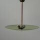 Art Deco ceiling light in green glass, 1940s, Germany