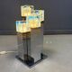 Vintage Cubico table lamp by Gaetano Sciolari, 1970s
