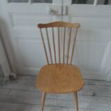 Vintage Scandinavian design chair in beech, waxed finish.