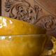 Ensemble de vaisselle vintage en grès émaillé jaune moutarde — 17 pièces