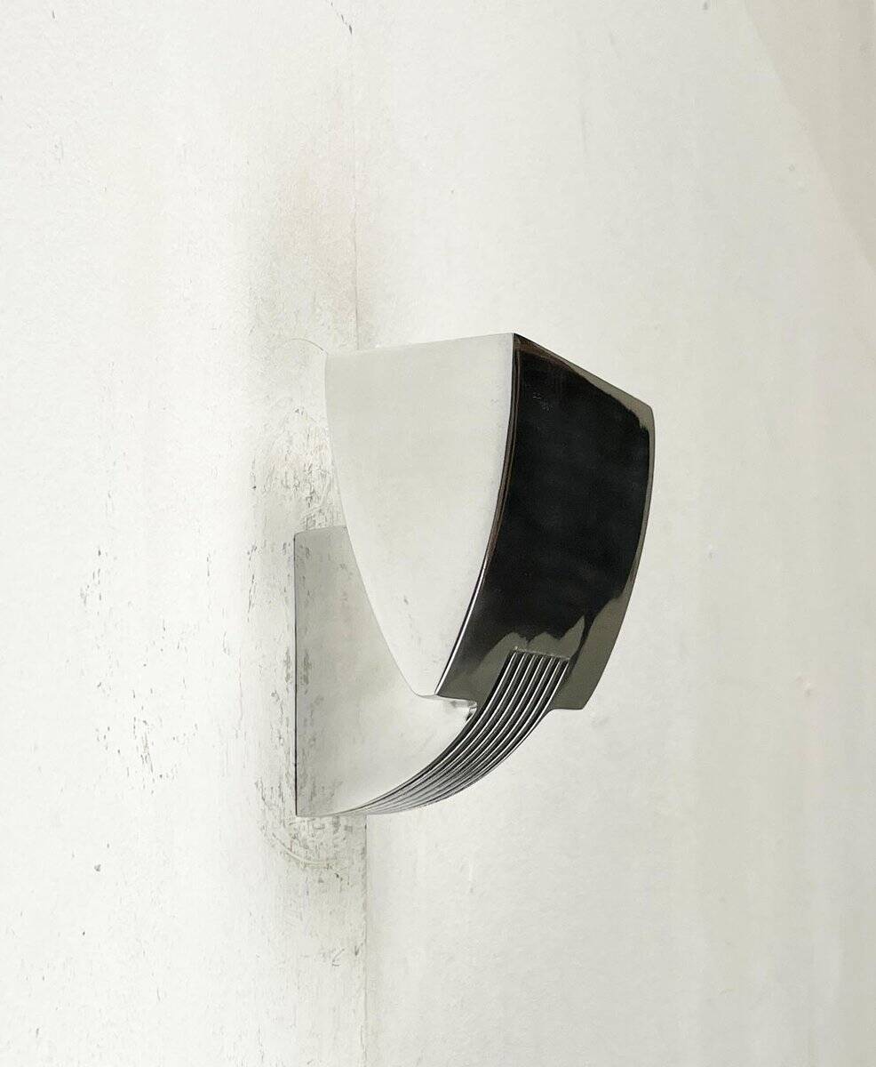 Vintage Postmodern Spanish wall sconces model Arqui Pe in aluminium by O. & S. Devesa for Metalarte, 1990s, set of 2