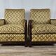Paire de fauteuils Art Déco des années 1930 recouverts de tissu