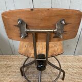 Old industrial chair wood and metal