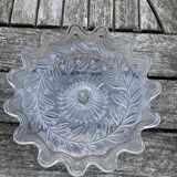 Molded pressed glass compote bowl