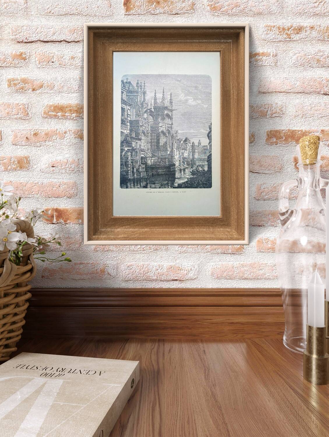 Printed in 1906, Saint-Pierre Church, Caen.