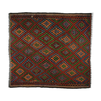 Anatolian handmade kilim rug 258 x 138 cm