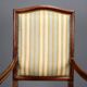 Antique Baroque-style walnut armchair, upholstered, 19th century.