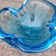 Cendrier en verre de murano de couleur bleue des années 50