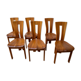 Set of 6 chairs in orme Dyrlund 1960 scandinavian design