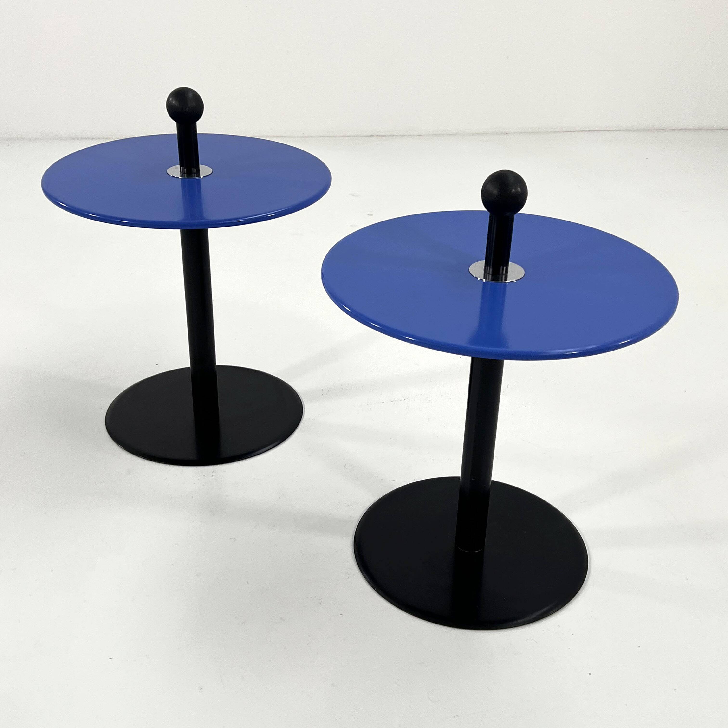 Table d'appoint postmoderne bleu par Ikea, 1980