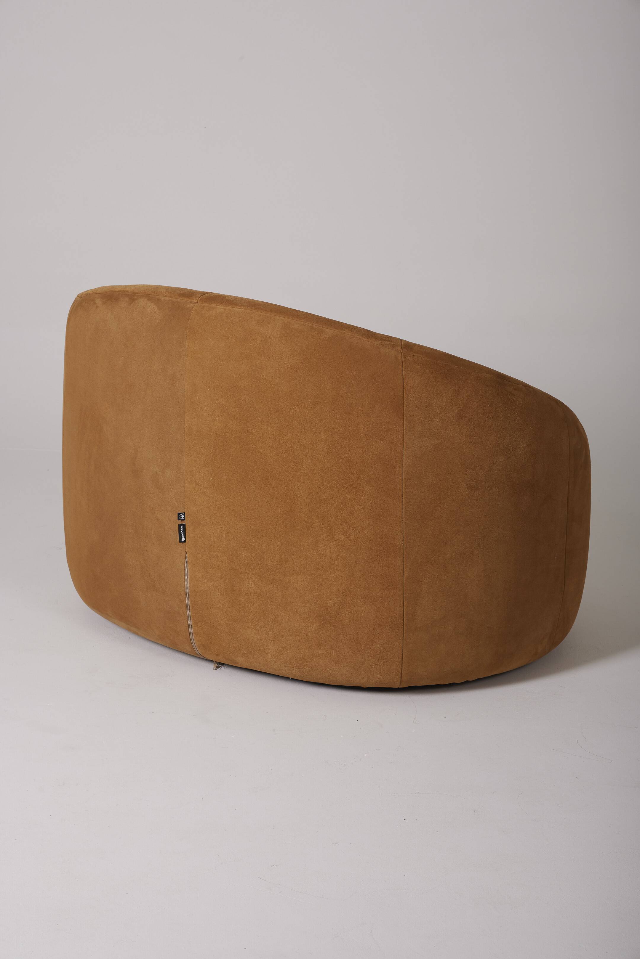 Pumpkin Pierre Paulin armchair in suede