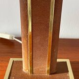 Vintage leather lamp by Robert Schuytener from the 1970s.