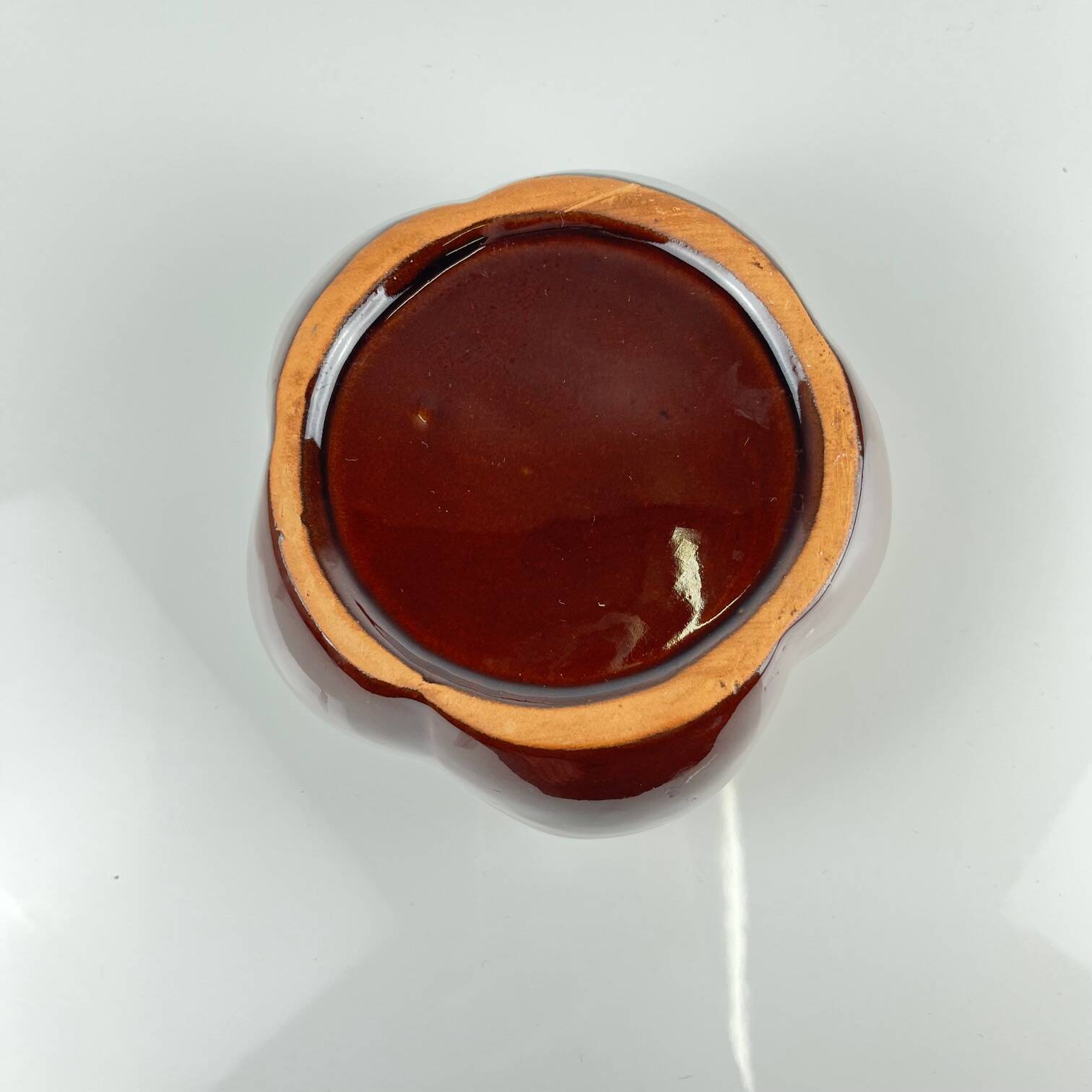 Vintage speckled glazed ceramic trinket dish – 1960/70