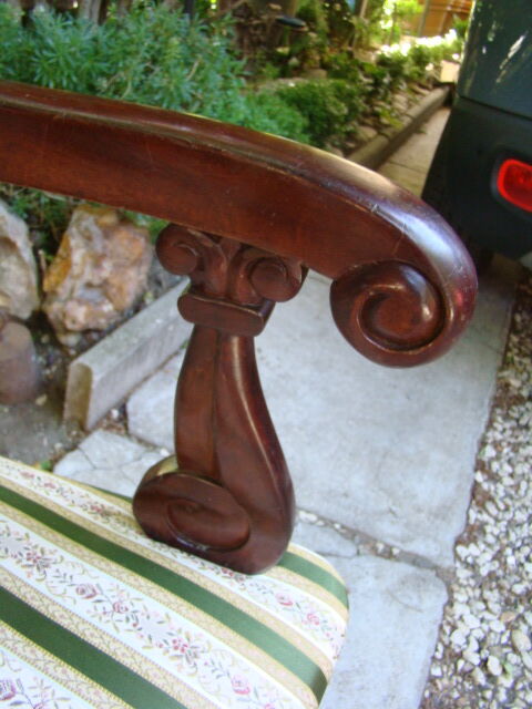 Ancient English mahogany armchair