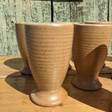 4 tasses Mazagrans en grès artisanal