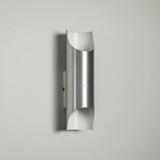 Set of three aluminium cylindrical wall lamps