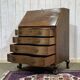 1930s English curved mahogany back desk