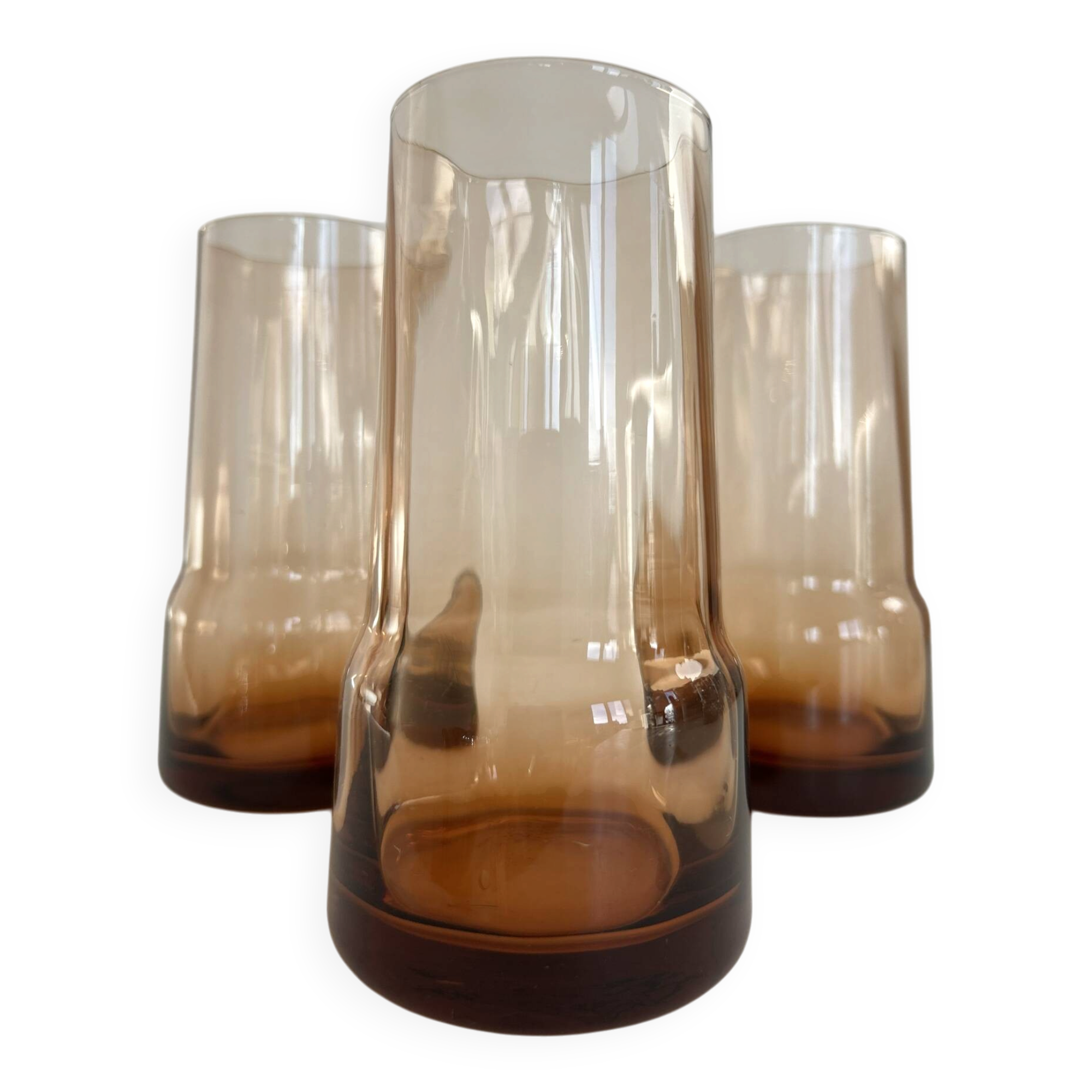 Set de 6 verres ambrés