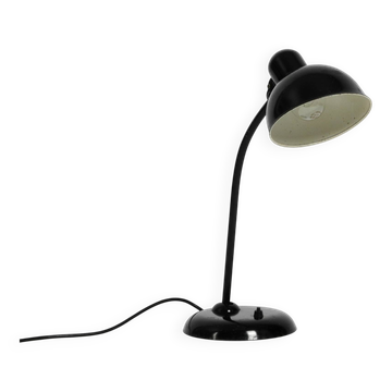Original 1940s black Kaiser Idell metal table lamp model 6551