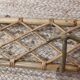 Bamboo and wicker wall coat rack
