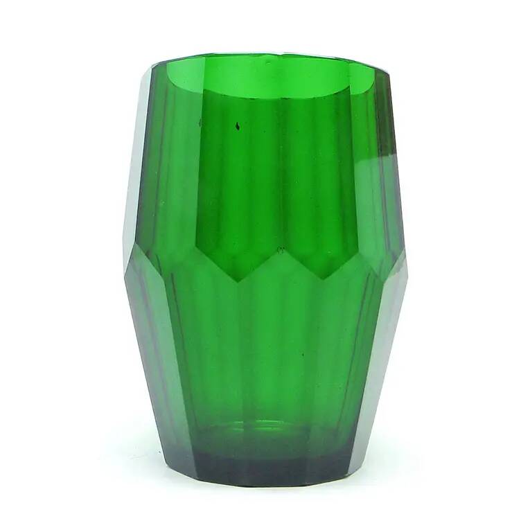Art Deco vase, crystal, designed by J. Hoffmann, Bohemia, Czechoslovakia, 1930s