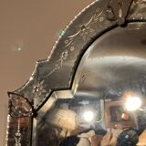 Venetian mirror beveled nineteenth century Napoleon III