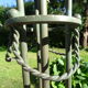 Art deco wrought iron floor lamp with arrows