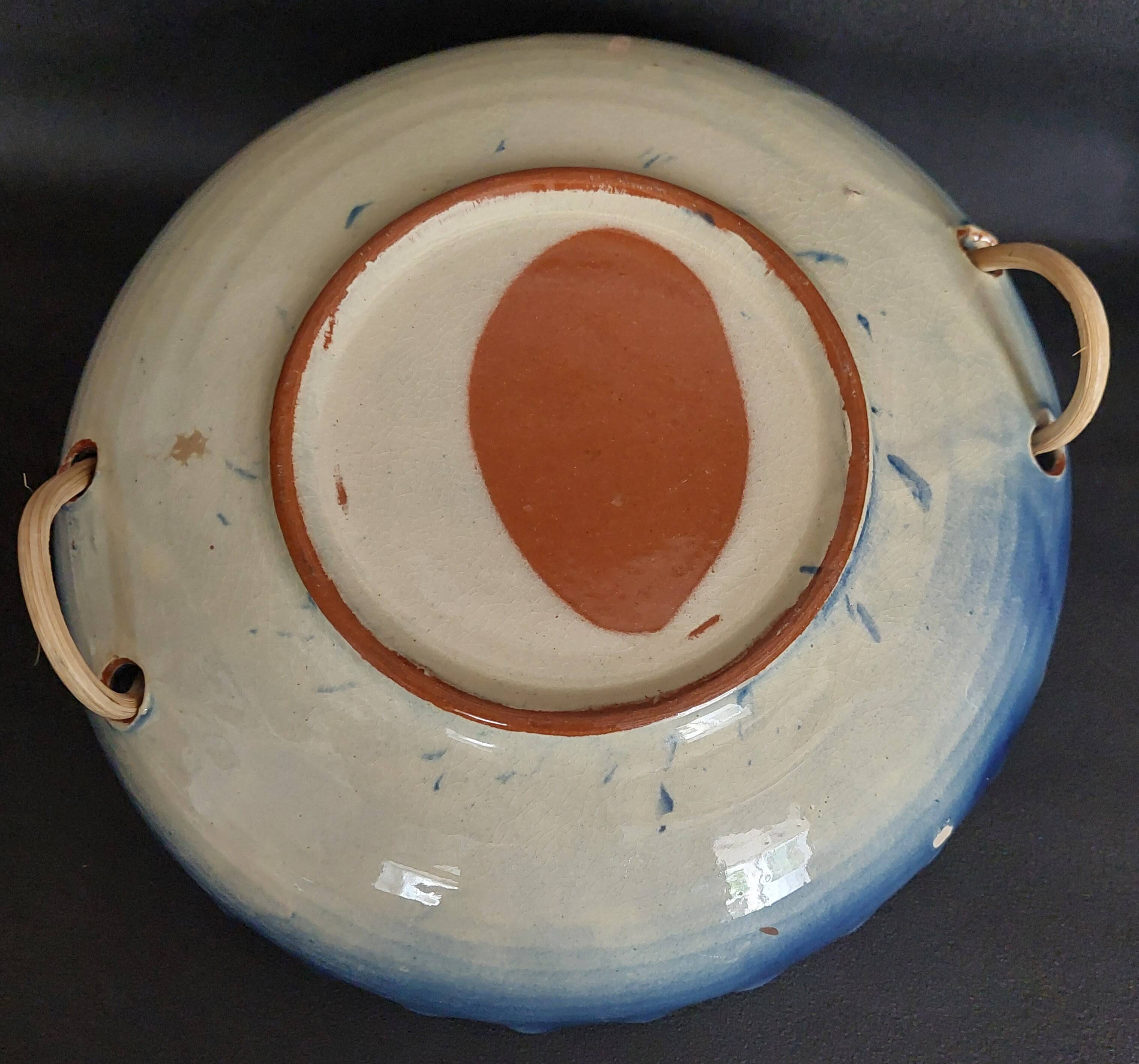Vintage fruit bowl signed Pagric Spain 1980s
