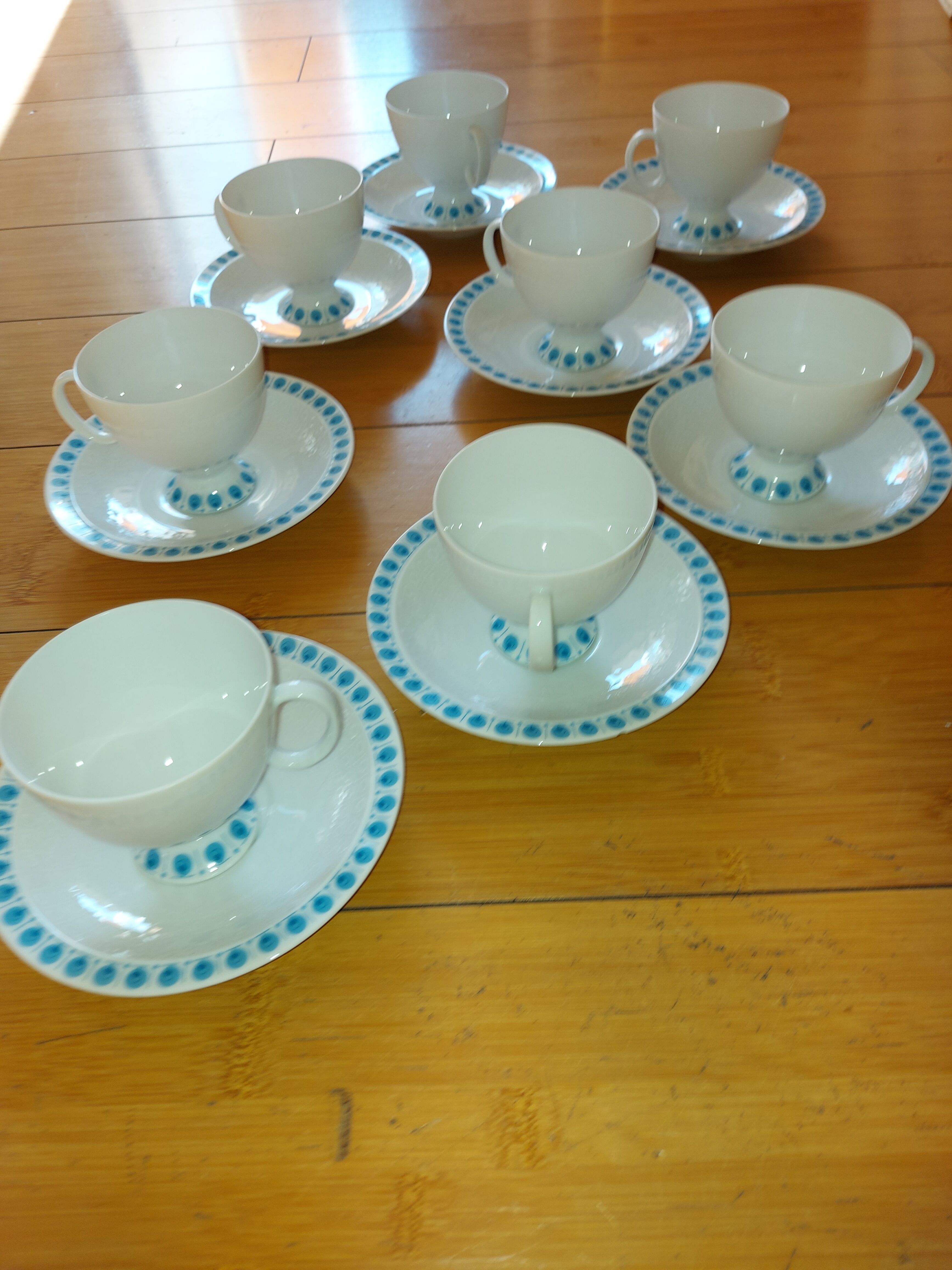 Coffee service, chocolate 8 pieces porcelain, Kaiser