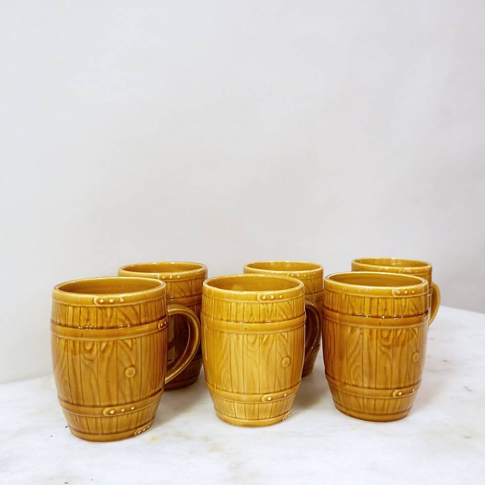 Sauerkraut tableware GIEN France - 6 mugs - 6 plates - 1 large dish (13 pieces)