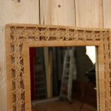Braided rattan mirror 53x43cm