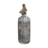 Syphon de bar anglais année 40 en verre moulé et bakélite