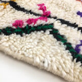 Moroccan Berber carpet azilal ecru with colorful patterns 172x105cm