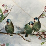 Watercolor early twentieth, "on a cherry branch"