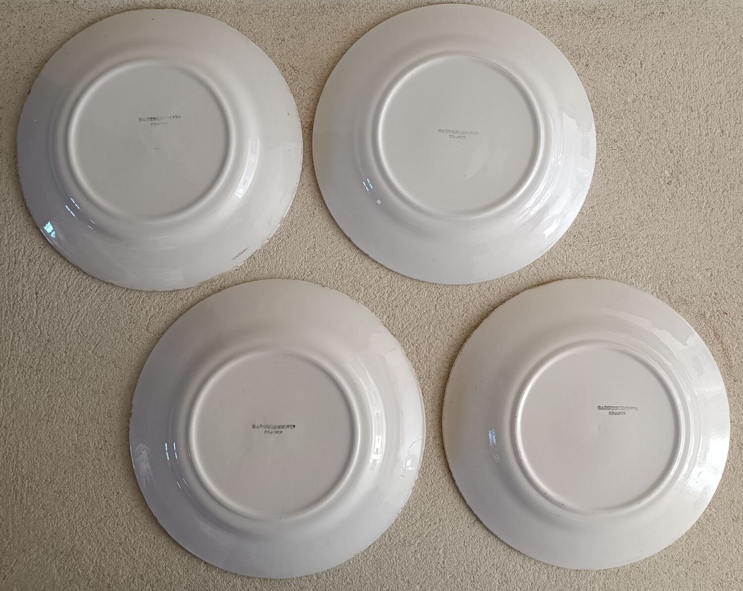 4 plates earth of iron Sarreguemines