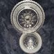 Diamond tip candy dish/sweetheart on crystal base, 1970