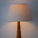 Scandinavian Modern Sculptural Solid Pine Table Lamp, circa 1970s