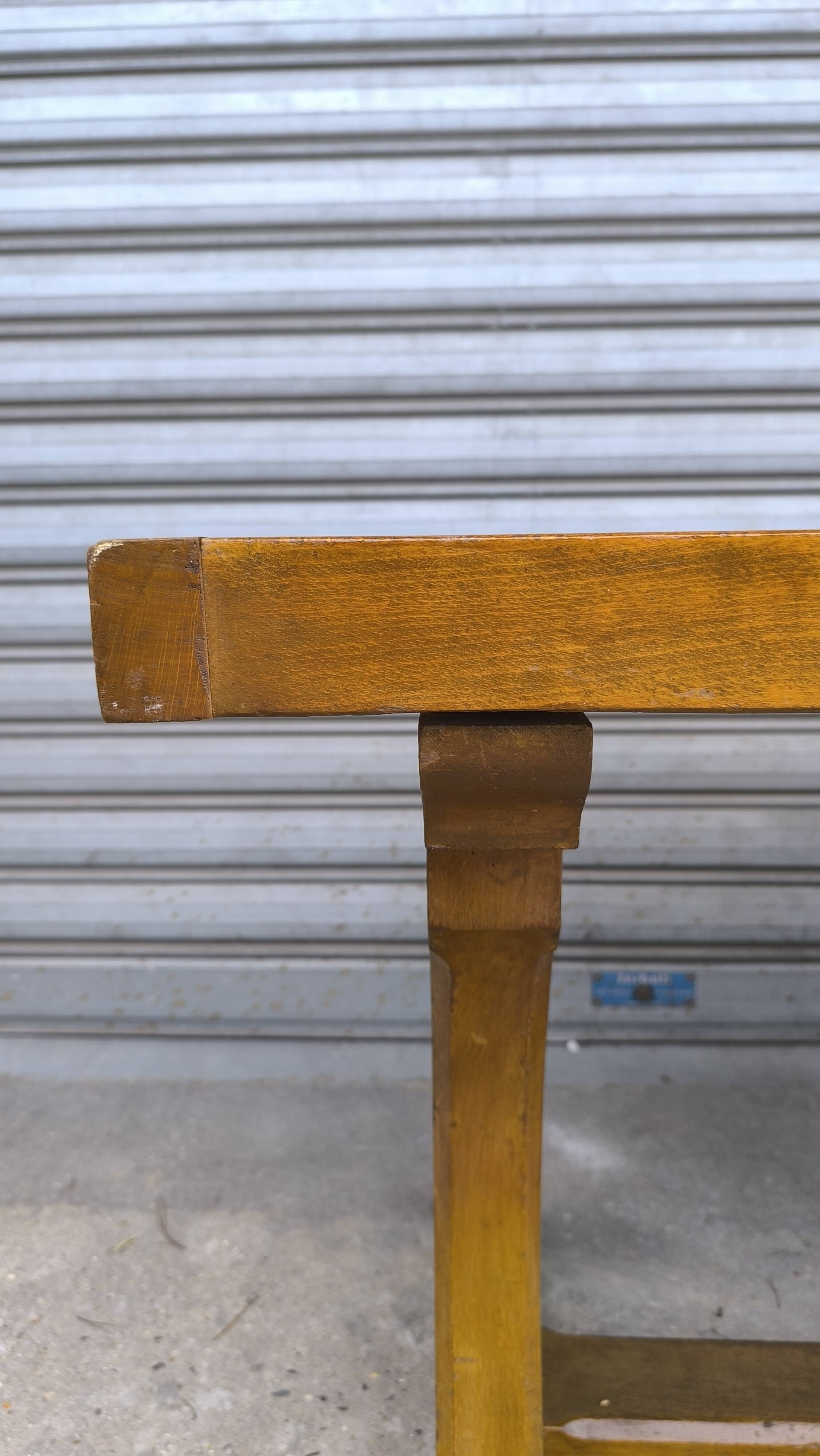 Solid elm farmhouse table, 1920
