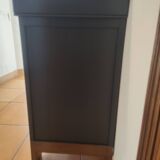 Pièce unique, Buffet/enfilade en bois massif 3 portes, 3 tiroir noir