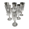 set of 6 crystal champagne flutes