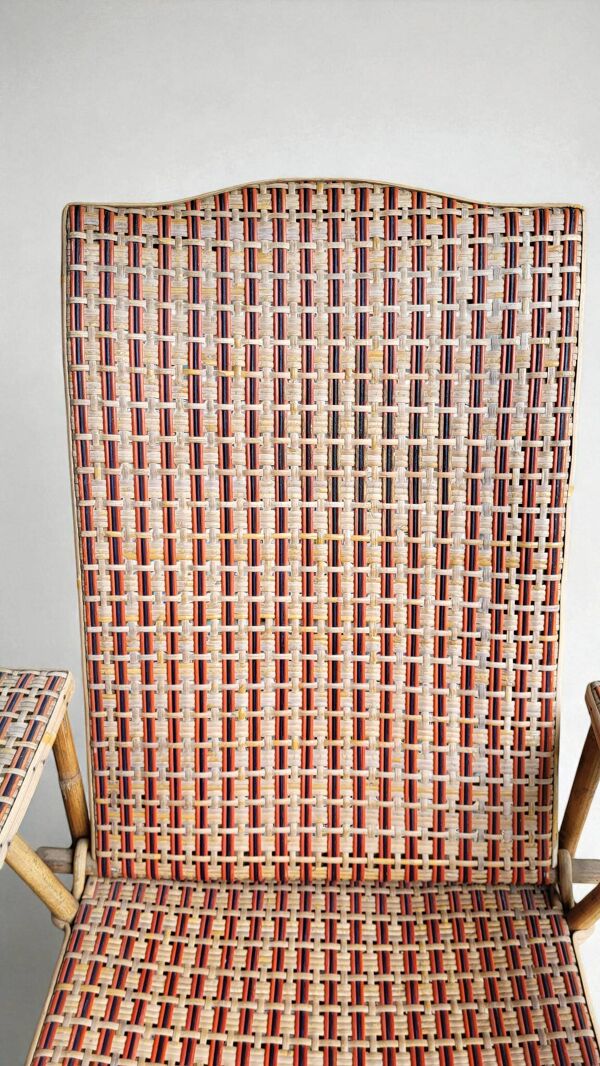 Chaise longue en rotin