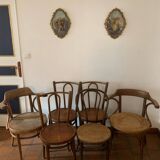 Set of 4 bistro chairs and two bistro armchairs